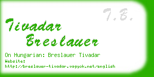 tivadar breslauer business card